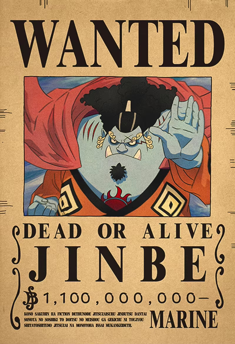 One Piece Luffy Gear 5 Nika Billion Bounty Wanted Posters Four Emperors Anime Action Figures Vintage Wall Decoration Poster Toys