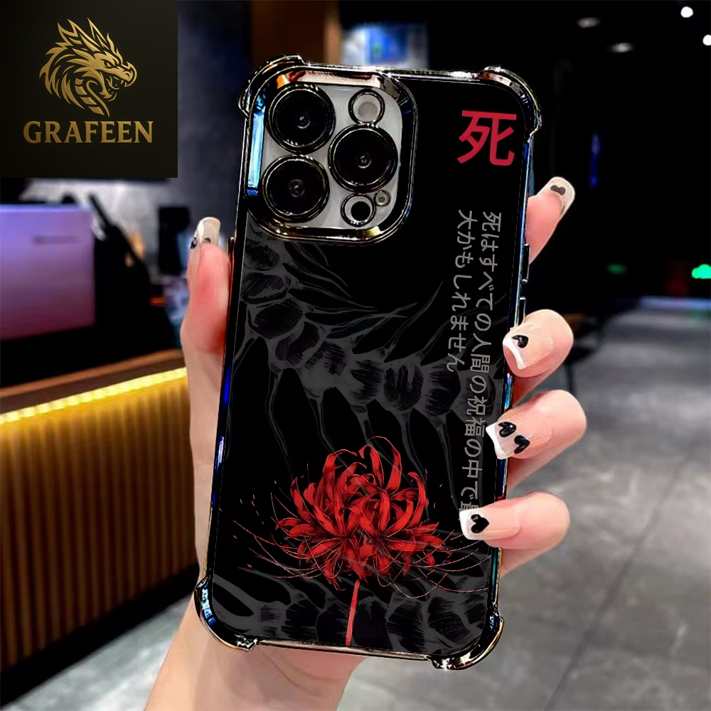 Anime Cool Tokyo Ghoul Plating Phone Case for Iphone 17 16E 16 15 14 13 12 11 Pro Max X XR 7 8 Mini Air plus Anti-Fall Airabag