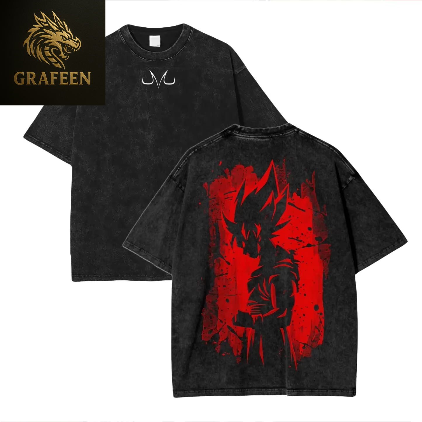 Anime Dragon Ball Cosplay Washed T-Shirt Cotton Short Sleeve Loose Large Casual Sports Fitness T-Shirt Men'S Harajuku Clothing