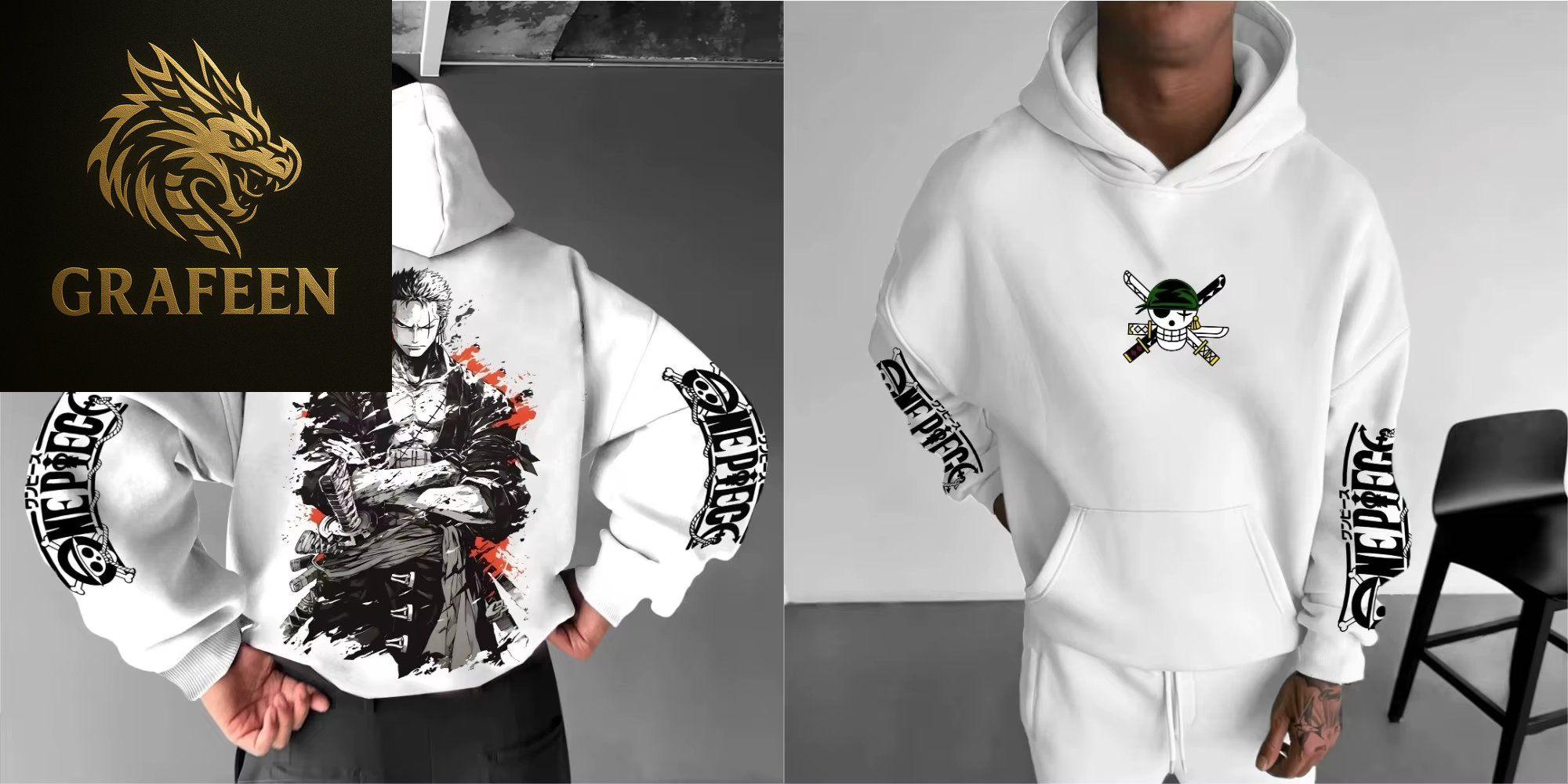 One Piece Mens Hoodie Japanese Anime Autumn Winter Boys Sweatshirt Extra Long Sleeve Parent Child Cotton Hooded Sweatshirt