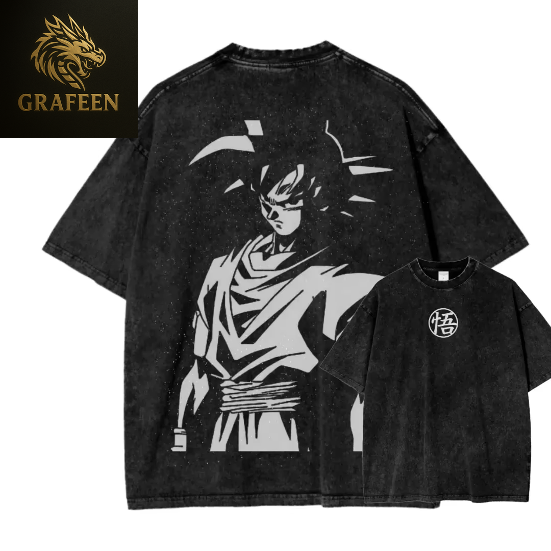 Anime Dragon Ball Cosplay Washed T-Shirt Cotton Short Sleeve Loose Large Casual Sports Fitness T-Shirt Men'S Harajuku Clothing