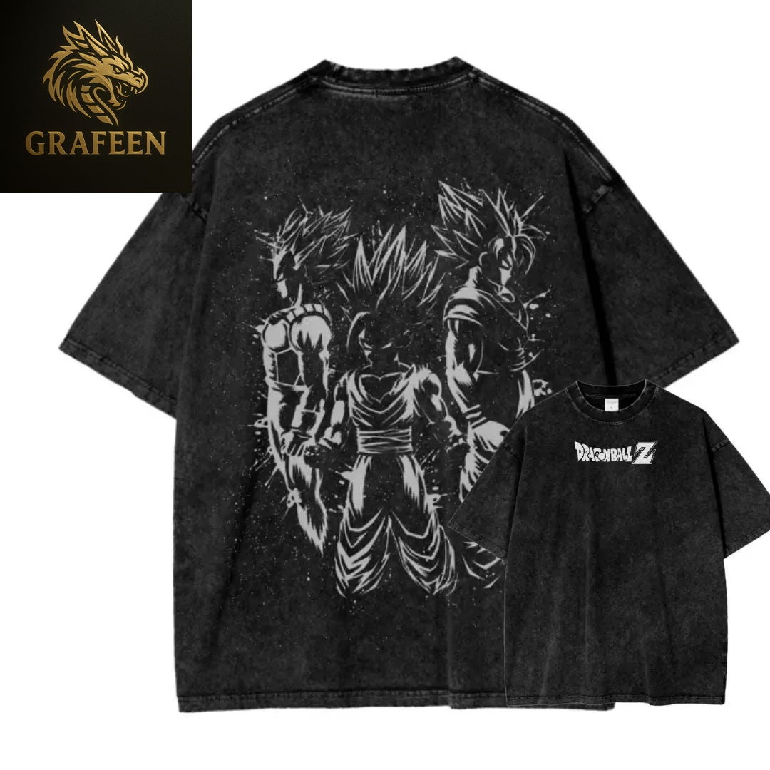 Anime Dragon Ball Cosplay Washed T-Shirt Cotton Short Sleeve Loose Large Casual Sports Fitness T-Shirt Men'S Harajuku Clothing