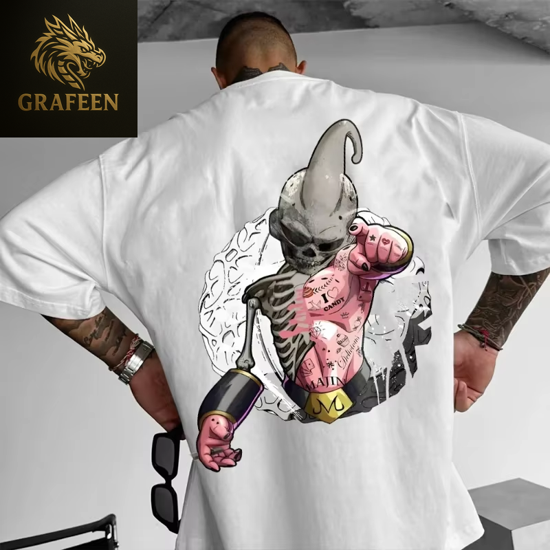 Men'S T-Shirt Dragon Ball Goku Japanese Anime Hot Blood Classic Portrait Cotton Fashion High Street Unisex Harajuku Y2K